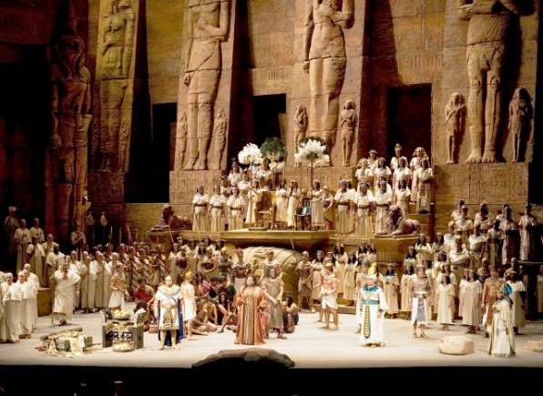 A scene from Verdi's "Aida".  Photo: Marty Sohl/Metropolitan Opera