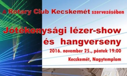 Jótékonysági lézershow és orgonakoncert a kecskeméti Nagytemplomban