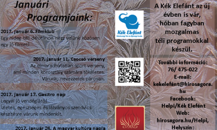 Kék Elefánt Közösségi Tér januári programajánlója