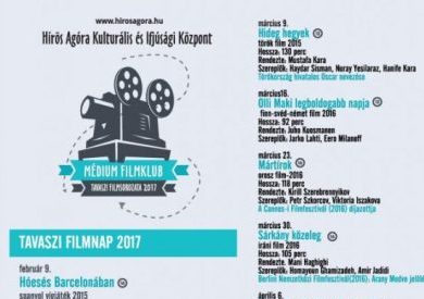 Tavaszi Filmklub programja – Hírös Agóra