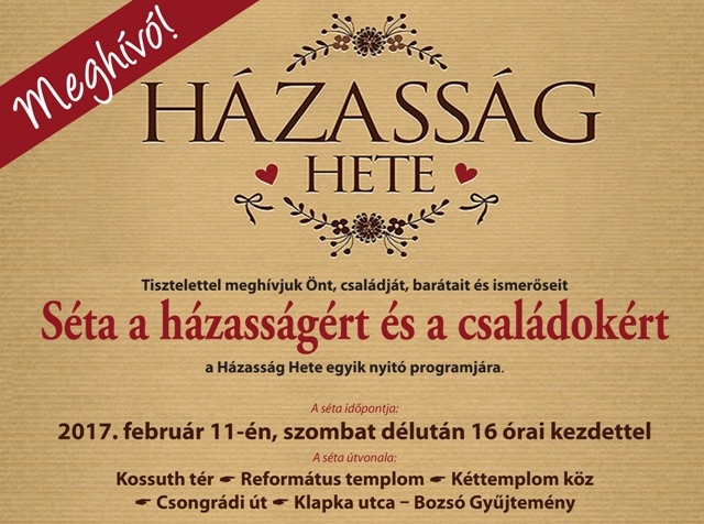 Nők a Nemzet Jövőjéért a Házasság hetében