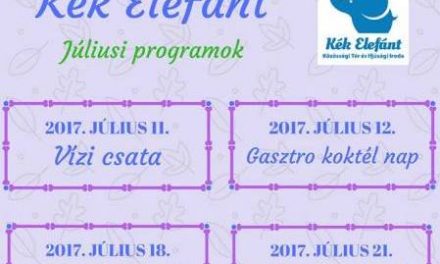 Kék Elefánt Ifjúsági Közösségi Tér – Július