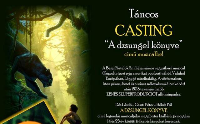 Táncos CASTING „A dzsungel könyve” című musicalbe!