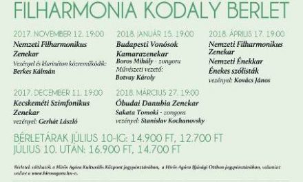 Filharmónia Kodály Bérlet Kecskemét, 2017-2018