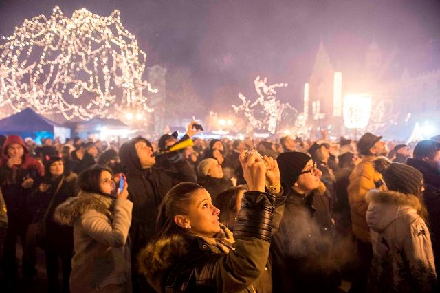Tűzijáték és főtéri szilveszteri buli Kecskeméten
