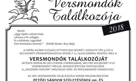 22. Versmondók találkozója Kecskeméten – Jelentkezz gyorsan!