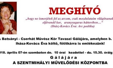 Meghívó a Batsányi-Cserhát Művész Kör Gálájára