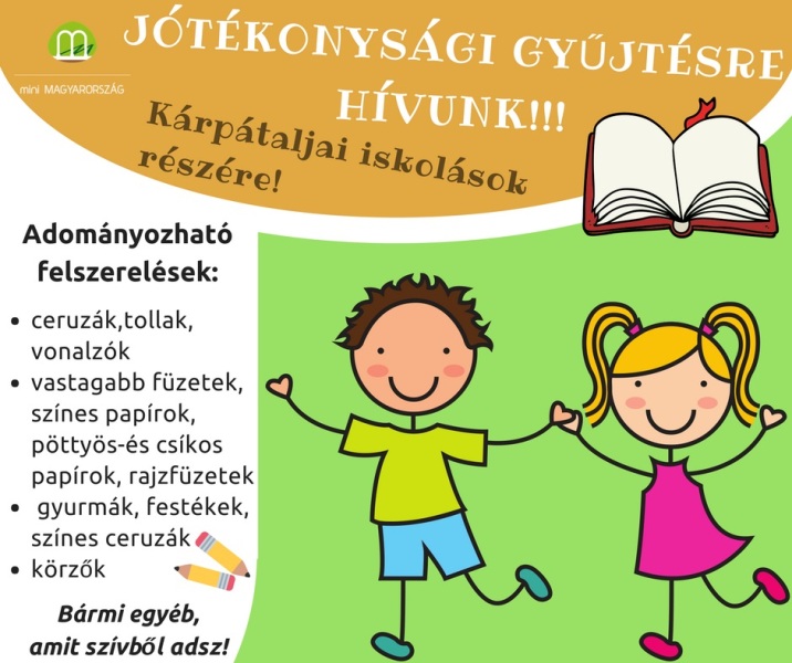 Jótékonysági gyűjtés kárpátaljai iskolások részére