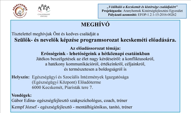 Erősségeink–lehetőségeink a hétköznapi csatáinkban – Védőháló
