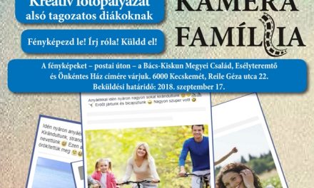 Kamera Família kreatív fotópályázat CSALÁD témában