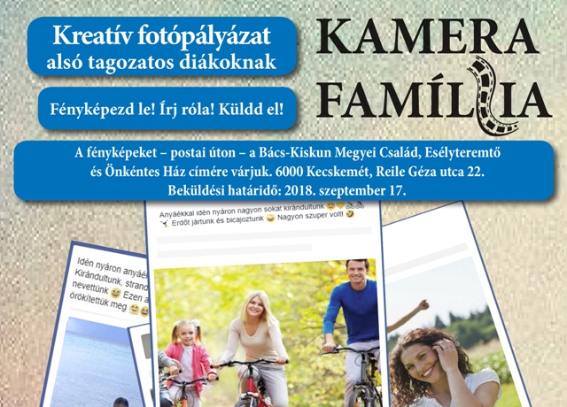 Kamera Família kreatív fotópályázat CSALÁD témában