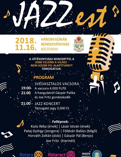 Meghívó a Rotary Club jótékonysági estjére