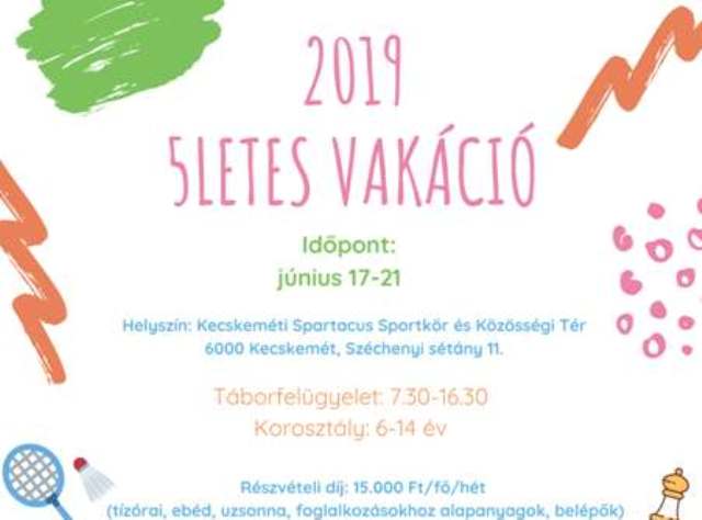Nyári táborok a Kecskeméti Spartacusban