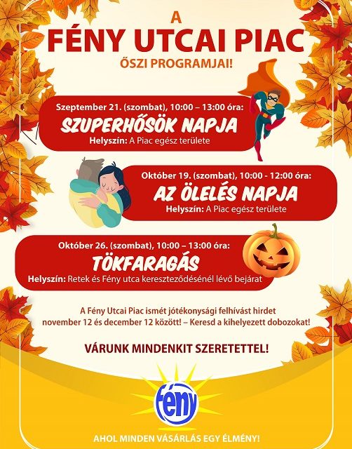 Ősszel és télen is érdekes programokat kínál a Fény Utcai Piac