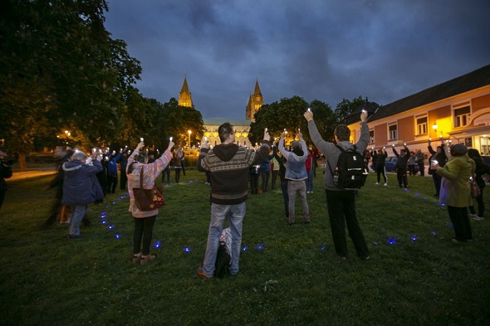 Világörökségi flashmob Pécsett, a Kulturális Örökség Napjain