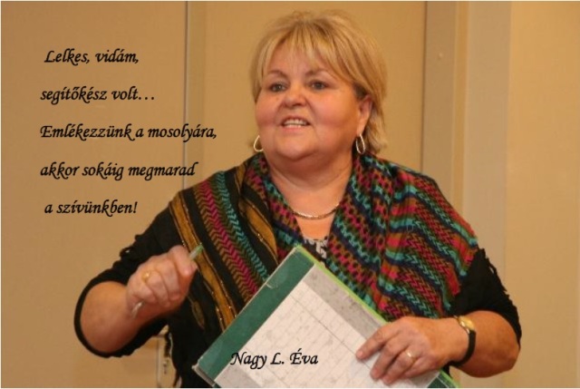 Búcsú Nagy L. Éva költőtől, újságírótól, baráttól
