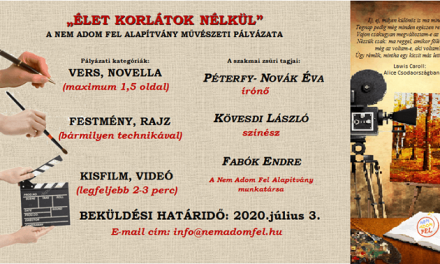 Élet korlátok nélkül – A Nem Adom Fel Alapítvány művészeti pályázata