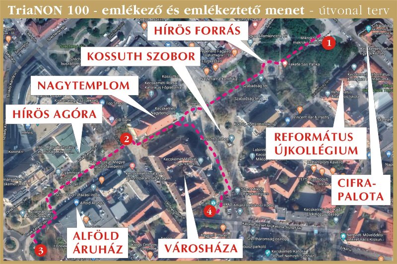 TriaNON100 emlékező menet Kecskeméten