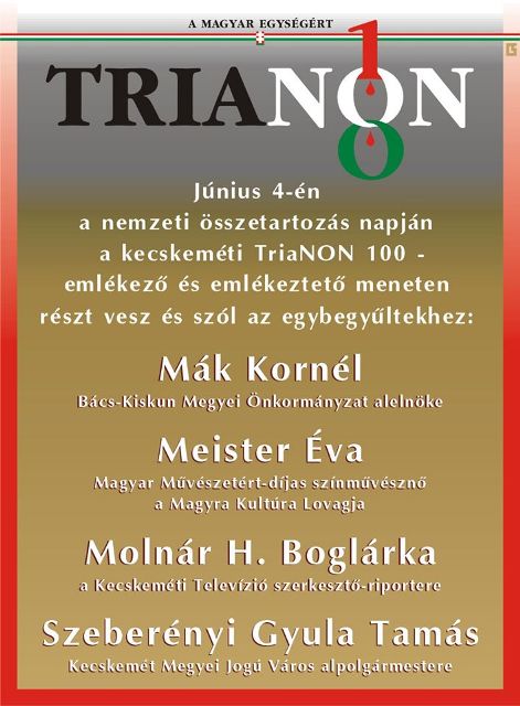 trianon100 menet kecskemeten