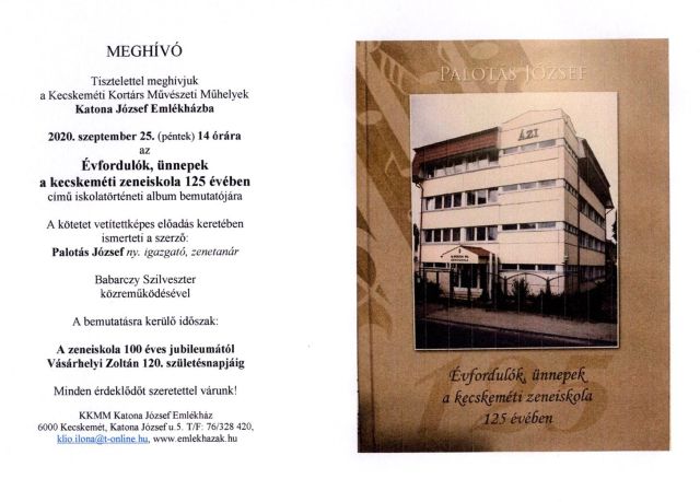 Palotás József előadása a Katona József Emlékházban