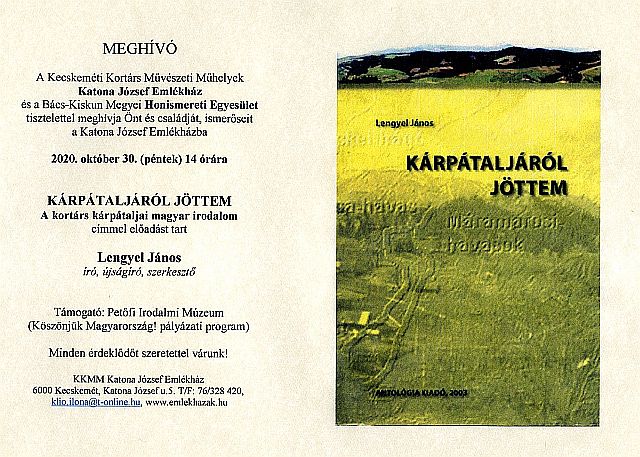 Kortárs kárpátaljai magyar irodalom – Lengyel János