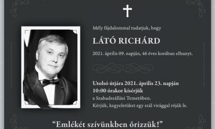 Végső búcsú Látó Richárdtól április 23-án