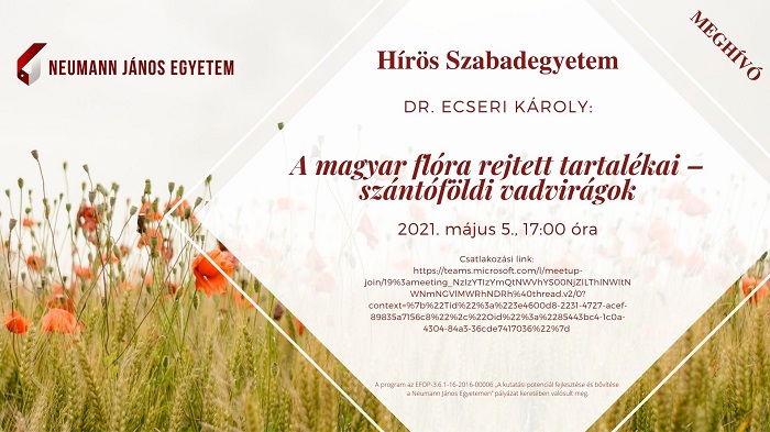A Hírös Szabadegyetem tavaszi előadássorozata indul – 1. A magyar flóra rejtett tartalékai