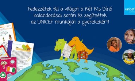 Az UNICEF Magyarország Berg Judit két kis dínójával kampányol