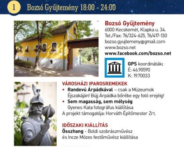 Találkozzunk a Múzeumok Éjszakáján!