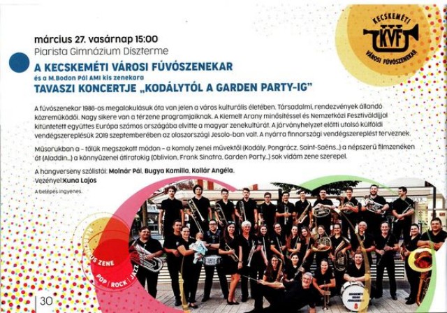 Tavaszi koncert Kodálytól a Garden Party-ig