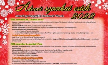 Adventi szombat esték Kecskeméten – 2022