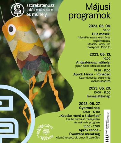 Májusi programok a SZÓRAKATÉNUSZban