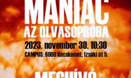 Maniac – Az olvasópróba – Felolvasószínház
