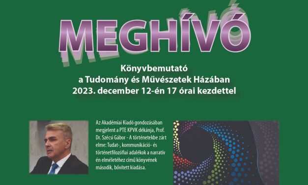 A történetekbe zárt elme – Könyvbemutató a Tudomány és Művészetek Házában