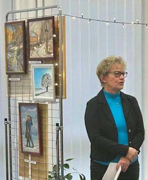 Téli táj advent idején - Az Örömfestők kiállítása