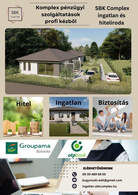 Ingatlan, hitel, biztosítás? – Házhoz megy az SBK!