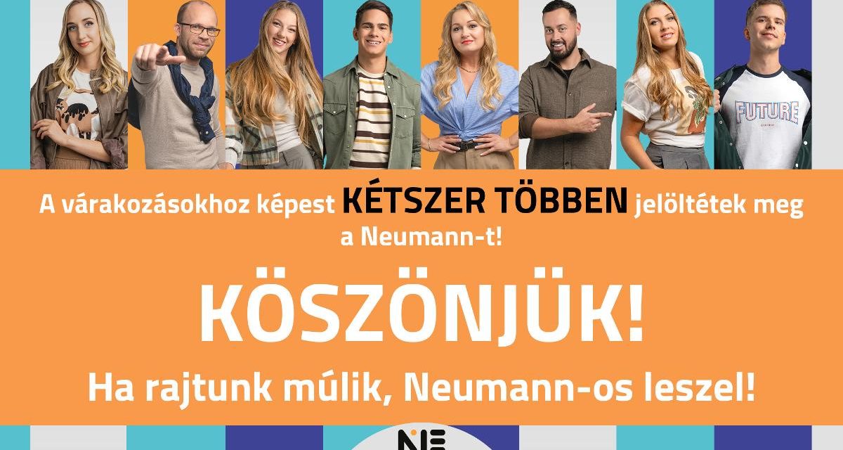 Közel 2000 egyetemi hallgató a Neumannon – 2024 felvételi