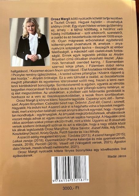 Irodalmi kaland a „Hegyek hajlatán” - Dr. Földesdy Gabriella kritikus, színháztörténész Orosz Margit új könyvéről