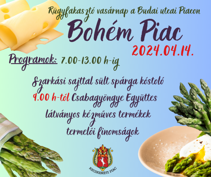 Rügyfakasztó vasárnappal indul a „Bohém Piac”
