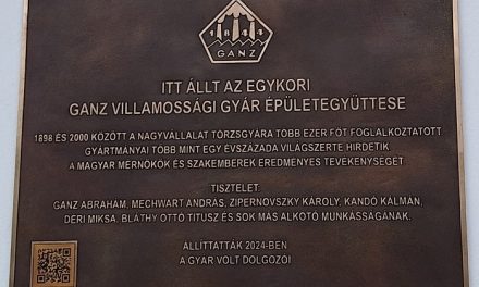 A Ganz Villany Gyár emléktáblája Budán