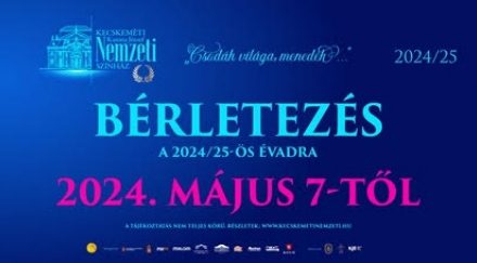Indul a bérletezés a 2024/25-ös színházi évadra!