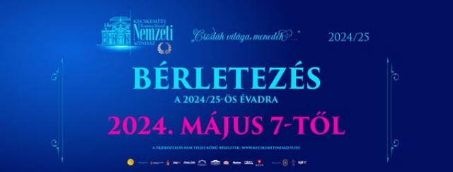 Indul a bérletezés a 2024/25-ös színházi évadra!