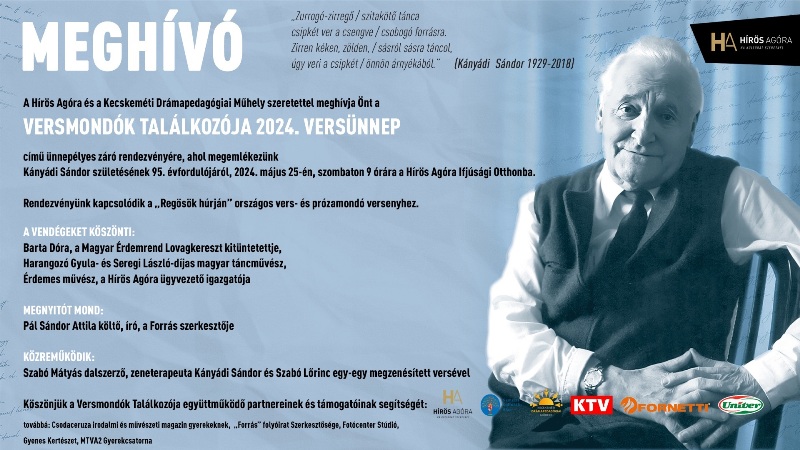Versünnep zárja a Versmondók találkozóját Kecskeméten