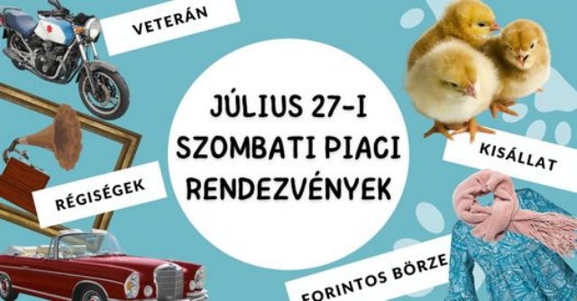 Szombati piaci rendezvények Kecskeméten