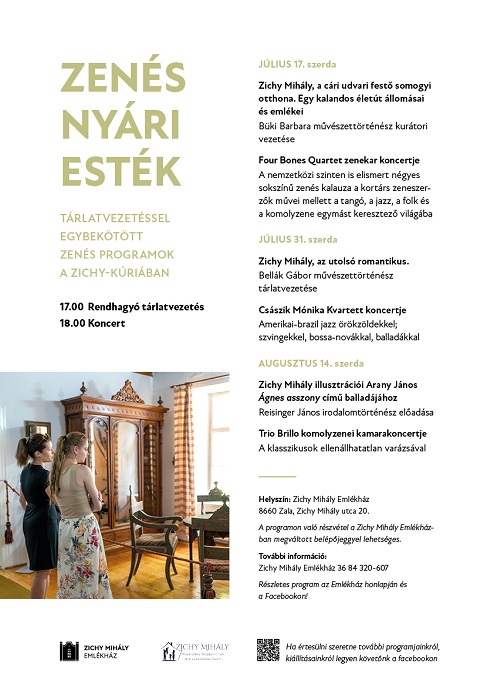 Zenés nyári esték a Zichy Mihály Emlékházban 