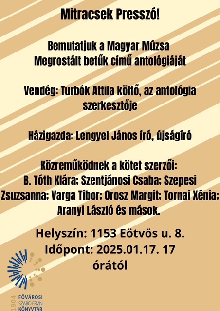 Megrostált betűk - Magyar Múzsa versantológia 2017-2024