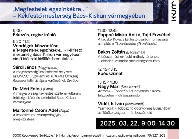 Kékfestő nap a Népi Iparművészeti Gyűjteményben
