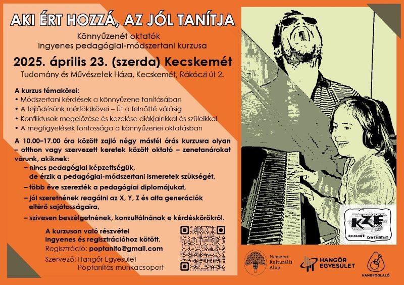 Képzés könnyűzenét oktatóknak Kecskeméten