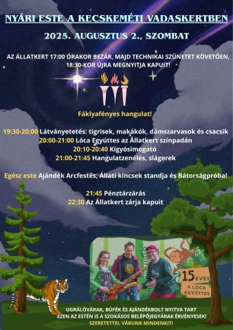 Nyári este a Kecskeméti Vadaskertben