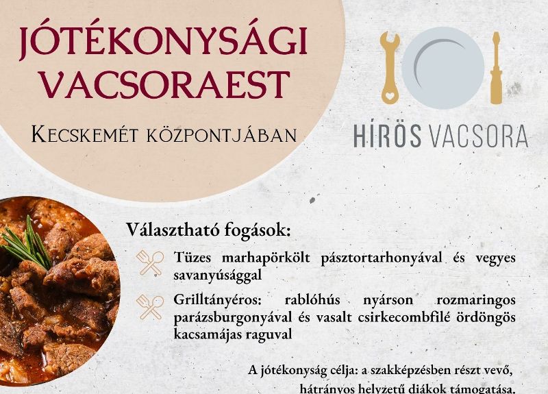 17. Jótékonysági Hírös vacsora